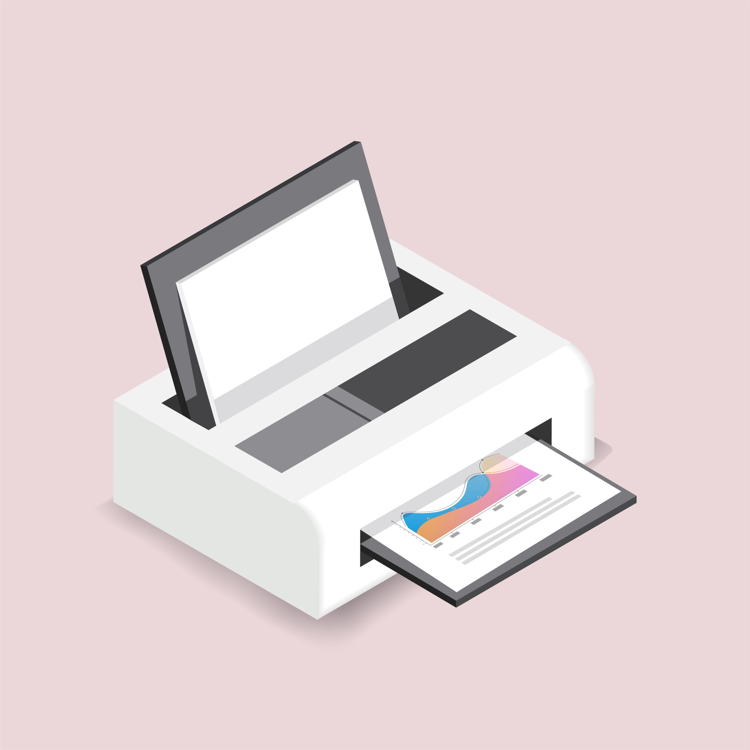 Vector icon of printer